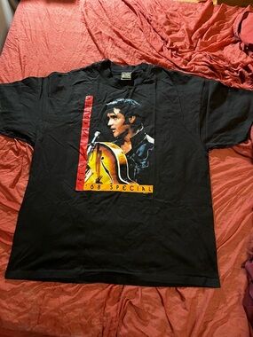 ELVIS PRESLEY Black Graphic '68 Special' Short Sleeve Tee